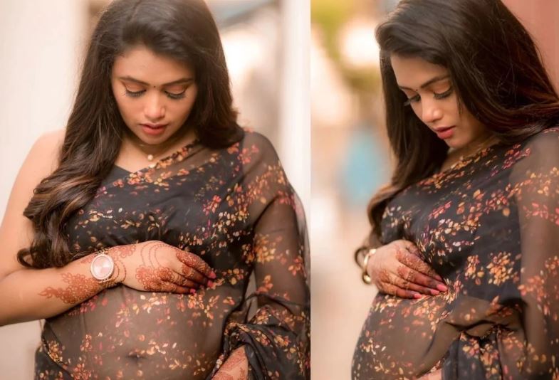 ''அம்மாவாக போகிறேன்'' புகைப்படத்தை பகிர்ந்த பாரதி கண்ணம்மா சீரியல் நடிகை