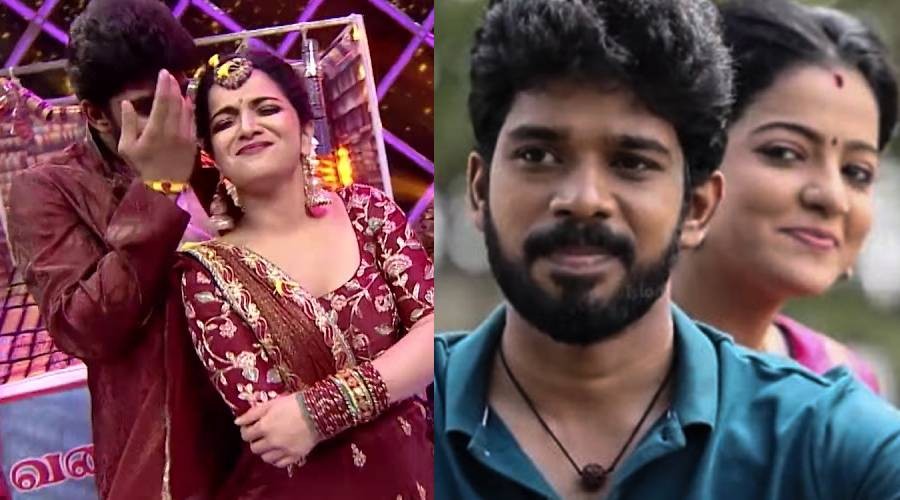 பாண்டியன் ஸ்டோர்ஸ் முல்லை கணவருக்கு மேடையில் முத்தம் கொடுத்த டிடி!